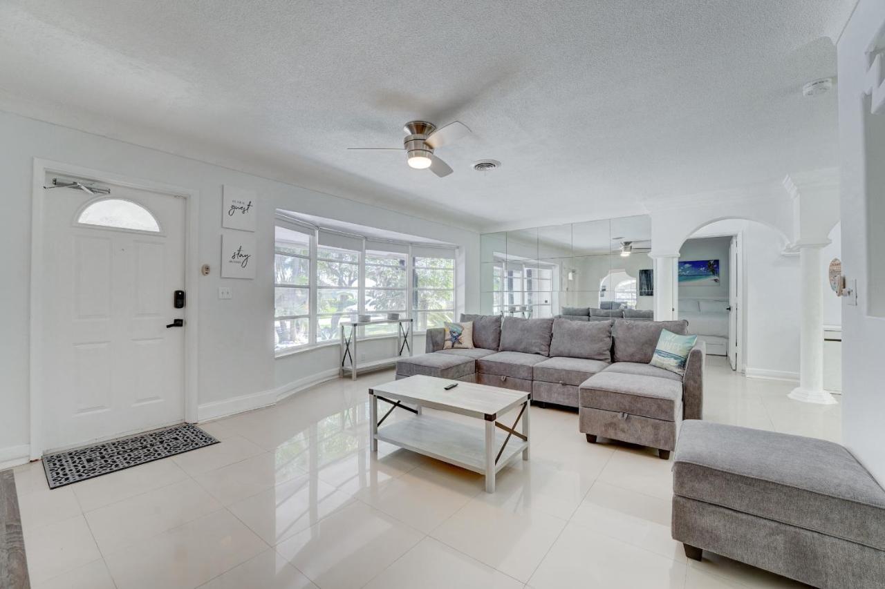 Luxury Tropical Oasis! Huge Saltwater Pool! 1 Mile To Beach! Villa Fort Lauderdale Eksteriør billede